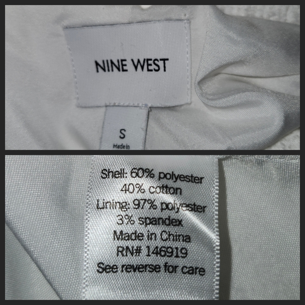 Nine West | White Textured Jacket - Picture 6 of 6